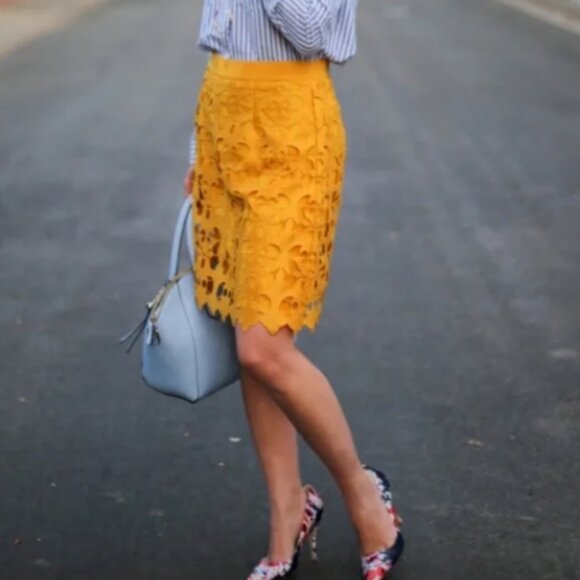 LOFT Dresses & Skirts - NWT Ann Taylor LOFT Sunny Days Embroidered Skirt